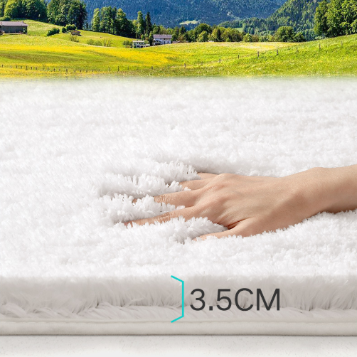 Ultra-soft and absorbent bathroom mat | 3.5cm thick, antibacterial and non-slip TPR material, machine washable, quick-drying, suitable for showers, bathtubs and entryways (brown,19.69*31.5in)