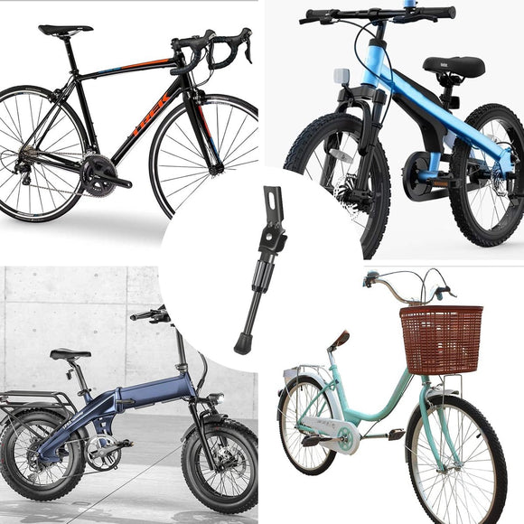 16 Inch - Bicycle Stand for Children's Bikes - MTB Kickstand - Single Bicycle Stand - Bicycle Accessories for Children - Bicycle Stand - Side Stand for Bicycles - Bicycle, E-Bike, City Bike & Mountain Bike - Black - Easy to Install