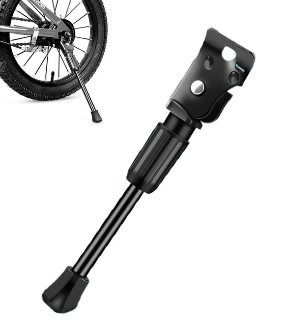 18 Inch - Bicycle Stand for Children's Bikes - MTB Kickstand - Single Bicycle Stand - Bicycle Accessories for Children - Bicycle Stand - Side Stand for Bicycles - Bicycle, E-Bike, City Bike & Mountain Bike - Black - Easy to Install