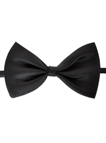 Classic Black Satin Adjustable Costume Bow Tie