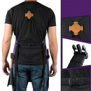 Chef and BBQ Apron - Canvas, Stainless Steel Hardware - Cross Back Straps（Purple, with only one apron）-4