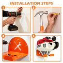 Trimmer Rack Wall Mount - Heavy Duty Wall Hanger for Grass Trimmer Garden Tools Chainsaw Hedge Trimmer 1 Pack Orange（D model）-4