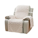 lounge chair cover, 21.7-inch washable quilted lounge chair cover, pet/children's furniture protection cover (beige)-1