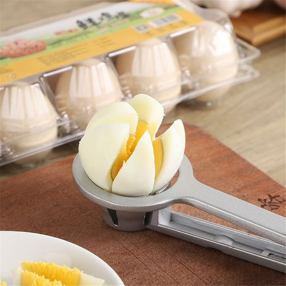 Best Utensils Stainless Steel Egg Slicer Wedger Cutter, Divides Hard Boiled Eggs Into 6 Equal Segments In One Action