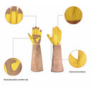 Long Gardening Gloves for Women Thorn Proof,Rose Pruning Cowhide Leather Garden Gloves for Cactus, Rose and Blackberry (L)-2