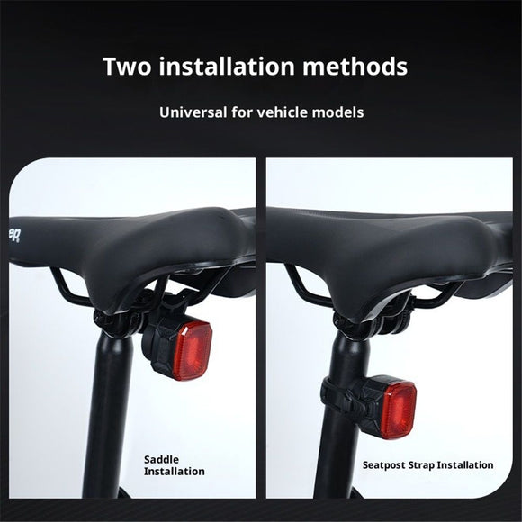 Smart Bike Tail Light Brake Sensing Bicycle Rear Lights Rechargeable Waterproof Bright LED Bike Light Cycling Safety Road BikeTaillight Accessories 6 Modes