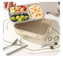 Stainless Steel Lunch Box, 3 Compartments Metal Bento Box for Kids Adults, Leak-Proof Lunch Box for School Office, Dishwasher Safe, BPA-Free-4