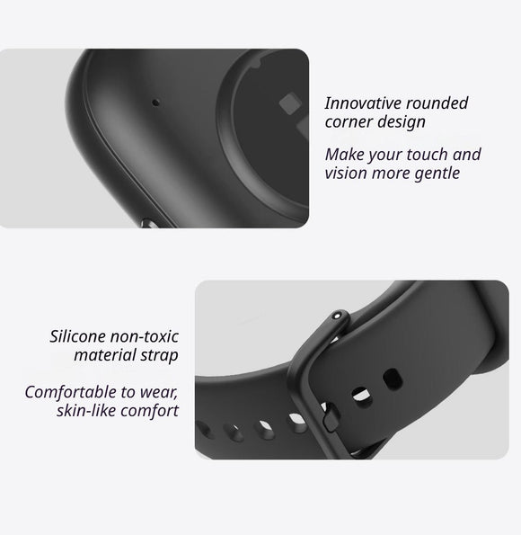 Apricot Unisex Health Monitoring Smart Watch with Call Function