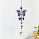 Blue Demon Eye Butterfly Crystal Pendant 3-Piece Set-5