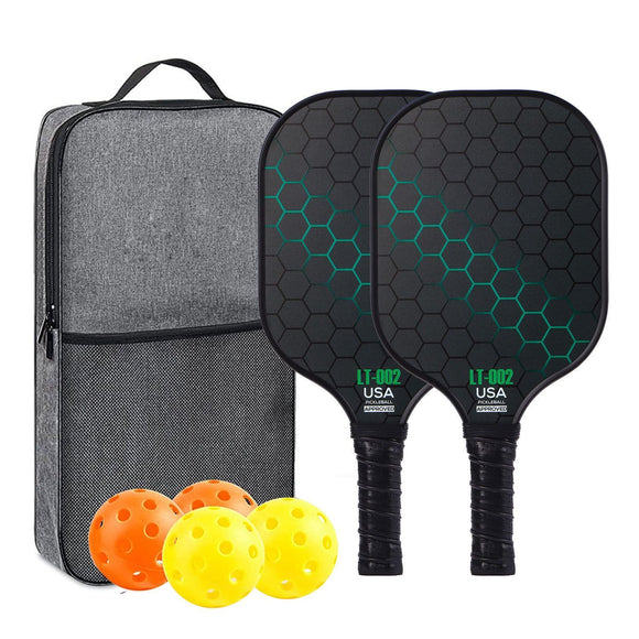 Blue Pickleball Set with 2 Paddles-2 Balls And Triangular Carry Bag