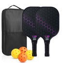 Purple Pickleball Set With 2 Paddles-4 Balls And Black Carrying Bag-1