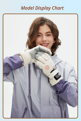 USB Heated Gloves for Outdoor White - 0