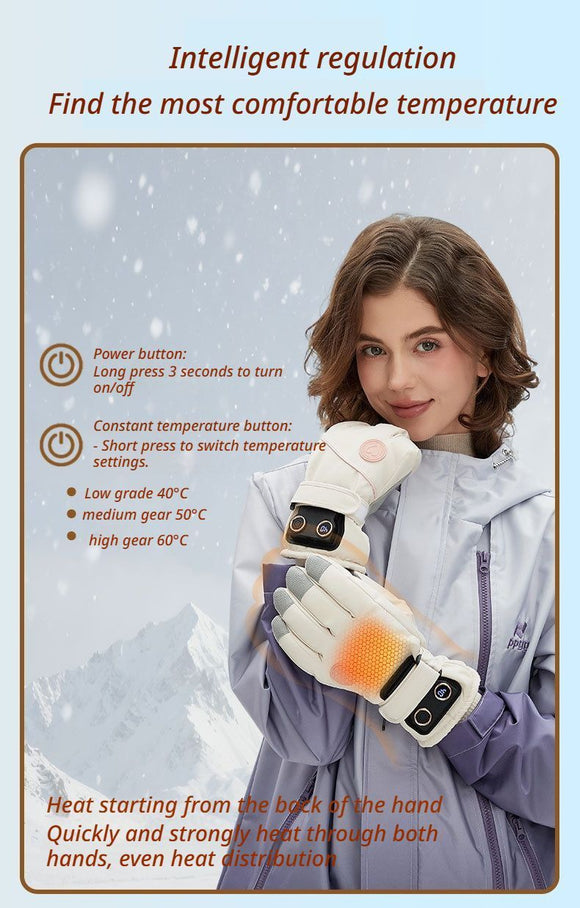 USB Heated Gloves for Outdoor White