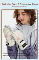 USB Heated Gloves for Outdoor White-7