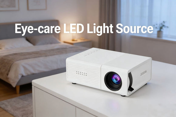 White M3S 1080P Mini Projector AU Plug Includes Manual