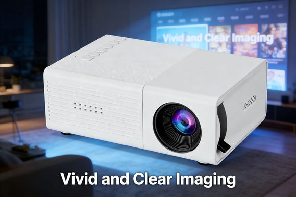 White M3S 1080P Mini Projector USB-Powered Version Includes Manual