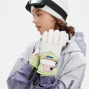 Windproof Water-Repellent Self-Heating Fleece Gloves Light Green-1