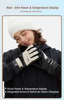 Winter Self-Heating Windproof Touchscreen Gloves-Blue and White-5