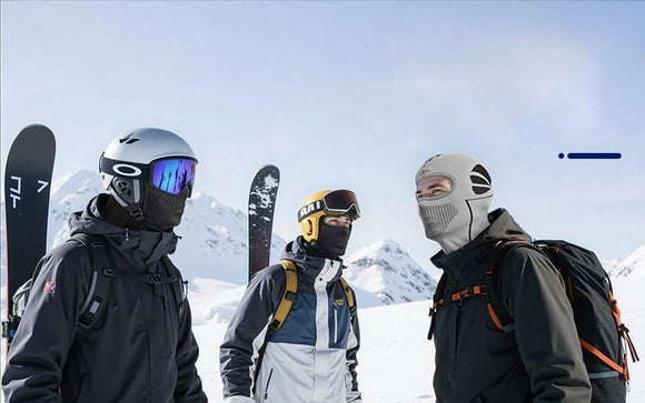 Black and Pink Unisex Windproof Ski Balaclava, Thermal Neck Gaiter & Motorcycle Face Mask