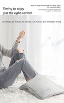 Electric Foot Warmer Mat, Silver Grey Double-Sided Heating Foot Blanket with 6 Temperature Settings and Even Heating-3
