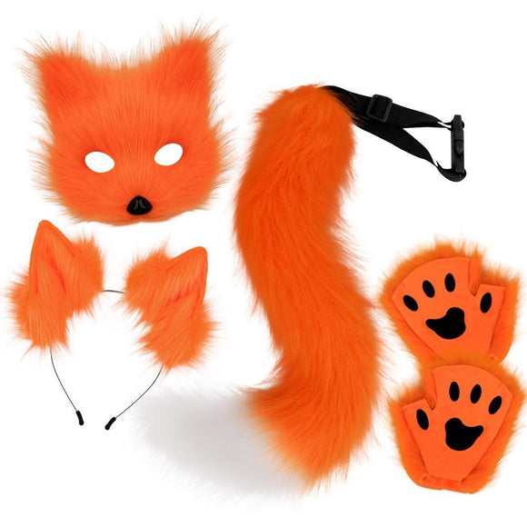 Furry Fox Costume Set for Cosplay - Orange