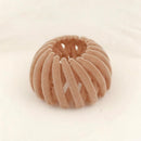 Khaki Velvet Bird Nest Bun Clip Expandable Hair Holder for Lazy Updo Hairstyles Women's Hair Accessory 1pc-1