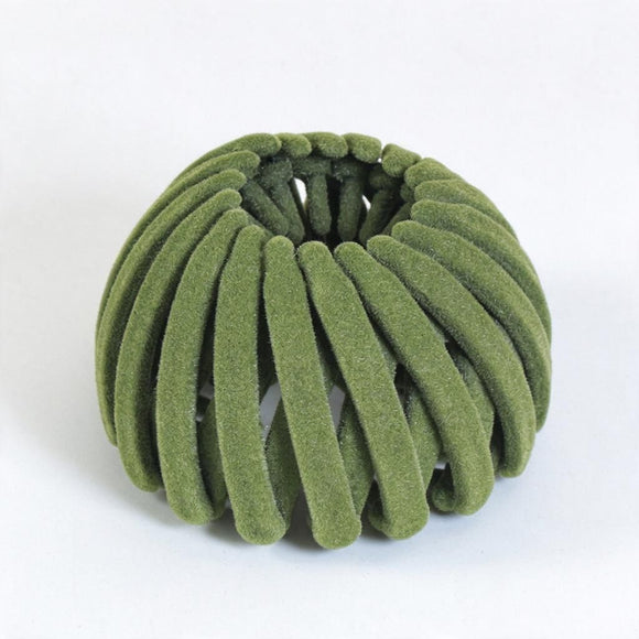 Light Green Velvet Woven Bun Shaper Clip Hair Tool for Casual Updos Women's Hair Accessory 1pc Halloween