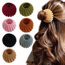 Blue Velvet Spiral Bun Clip Hair Bun Shaper for Lazy High Ponytail Updo Styling Women Hair Tool 1pc Office-3