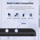Desktop Cable Organizer White 3‑Hole 3Pcs Cord Holder Clips Charging Data Cable Management Fixer, Practical Halloween Christmas Office Desk Gift Accessory-4