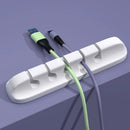 5‑Hole White Desktop Cable Holder 3Pcs Wire Organizer Clamp For Phone Charging Cord, Neat Desk Storage Tool Ideal Holiday Gift For Home Office User-1