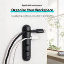 Black 3‑Hole Desktop Cable Organizer 3Pcs Cord Clamp Charging Wire Holder, Desktop Cable Fixer Neat Arrangement Gadget Halloween Office Supply Gift-10