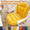 Winter Thick Fleece Seat & Back Cushion Set - 90cm Sofa Office Chair Warmer （khaki）-3