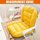 Winter Thick Fleece Seat & Back Cushion Set - 90cm Sofa Office Chair Warmer （khaki）-6