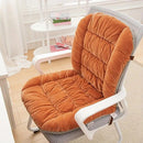 Winter Thick Fleece Seat & Back Cushion Set - 90cm Sofa Office Chair Warmer （khaki）-7