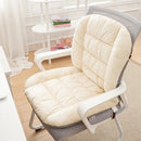 Winter Thick Fleece Seat & Back Cushion Set - 90cm Sofa Office Chair Warmer （wine red）-9