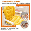 Winter Thick Fleece Seat & Back Cushion Set - 90cm Sofa Office Chair Warmer （aqua）-5