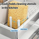 No Drill 360° Rotating Drain Sponge Holder with Tray Kitchen Sink Organizer(GREY)-5