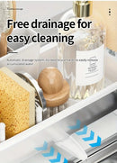 No Drill 360° Rotating Drain Sponge Holder with Tray Kitchen Sink Organizer AU(BLACK)-10