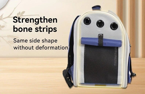 Cat Backpack Carrier - Lightweight, Foldable, Shape-Retaining Travel Bag for Cats and Small Dogs up to 8kg(Milk coffee color)