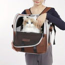 Cat Backpack Carrier - Lightweight, Foldable, Shape-Retaining Travel Bag for Cats and Small Dogs up to 8kg(Sakura powder)-2