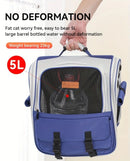 Cat Backpack Carrier - Lightweight, Foldable, Shape-Retaining Travel Bag for Cats and Small Dogs up to 8kg(Dark green)-5