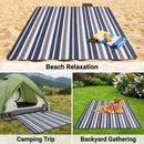 Double-layer Nylon Picnic Mat High-density Waterproof Base + Nylon Padding Lightweight Foldable with Carry Handle Machine Washable & Easy Care  Ideal for Beach Camping Park Outdoor Picnics(200*200CM)-9