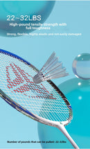 ESPER Explorer V2 Susanoo 7U Ultra-Light Badminton Racket 30T/40T High-Elastic Carbon Fiber with Grip and Gift Box Suitable for Beginners and Advanced Players.(GREEN)-5