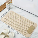 Anti-Slip Massage Shower Mat with Suction Cups Foot Spa Bathroom Mat(khaki)-2