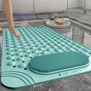 Anti-Slip Massage Shower Mat with Suction Cups Foot Spa Bathroom Mat(khaki)-4