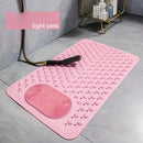 Anti-Slip Massage Shower Mat with Suction Cups Foot Spa Bathroom Mat(khaki)-8