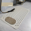 Anti-Slip Massage Shower Mat with Suction Cups Foot Spa Bathroom Mat(GREY)-3