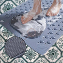 Anti-Slip Massage Shower Mat with Suction Cups Foot Spa Bathroom Mat(BLUE)-3