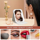 LED Makeup Mirror with Lights, 3 Color Modes Touch Control, Rechargeable Travel Vanity Mirror(pink)-7