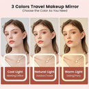 LED Makeup Mirror with Lights, 3 Color Modes Touch Control, Rechargeable Travel Vanity Mirror(WHITE)-7